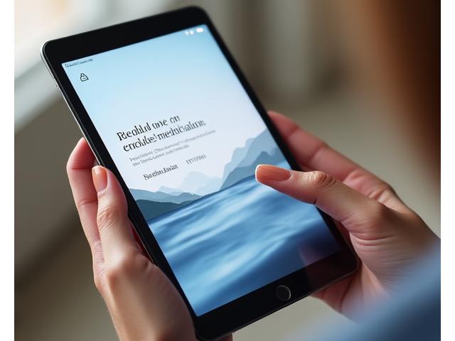 Calm app interface on a smartphone, showing a guided meditation session with a serene background. Focus on clean UI.